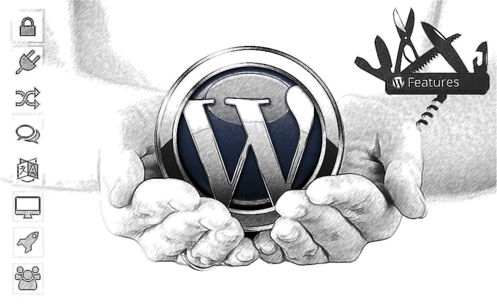 WordPress features cupped hands with logo and utility knife