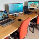 WordPress onsite-training clean desks alptop screens and large screens