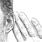 Client-facing skills. Drawing of man listening